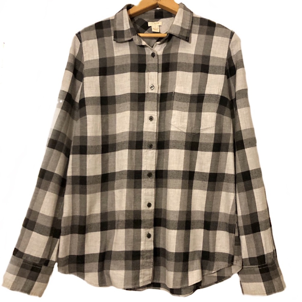 J. Crew Light Plaid Button Down Shirt Soft Flannel